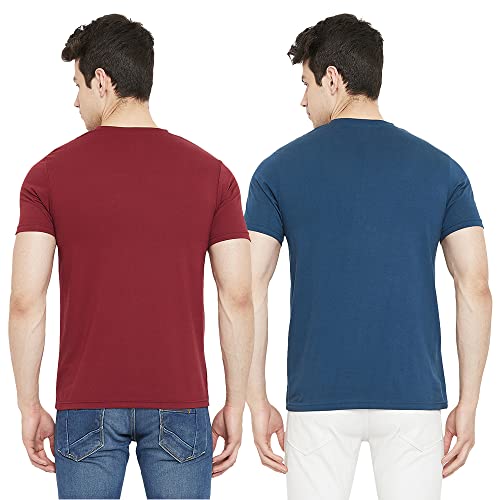 Image of Cotton Solid Regular Fit Half Sleeve T-Shirts for Men