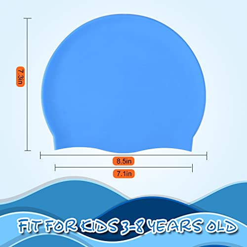 Doovid Kids Swimming Cap For Boys Girls Toddler Swim Caps Waterproof Silicone Swim Cap Bathing Caps Age 3-8 Pink One Size #TOP3