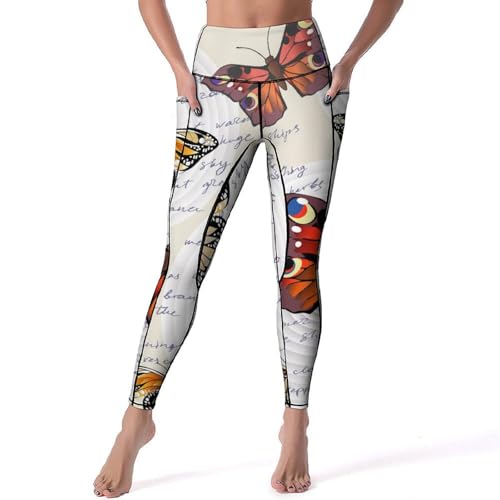 Legging Femmes Beurre d'orge Pantalon de Sport Yoga Taille Haute S