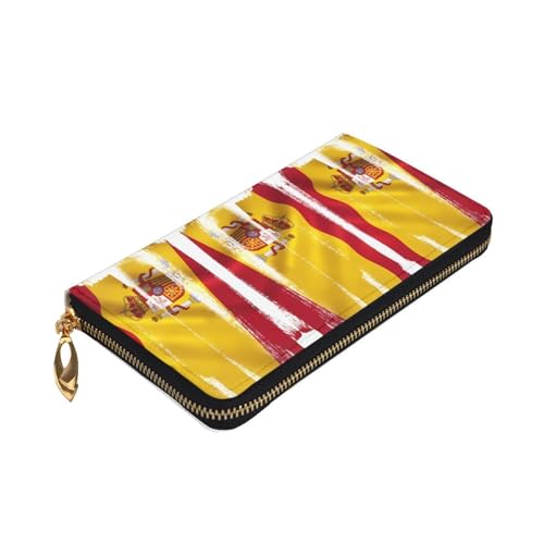 Spain Flag Long Clutch Wallet for Fashionable Women - Lightweight, Durable, Personalized, and Stylish3