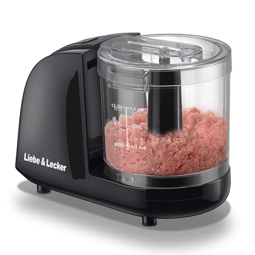 Liebe&Lecker Mini Food Processor,1.5 Cup Mini Chopper for Cutting Vegetable,
