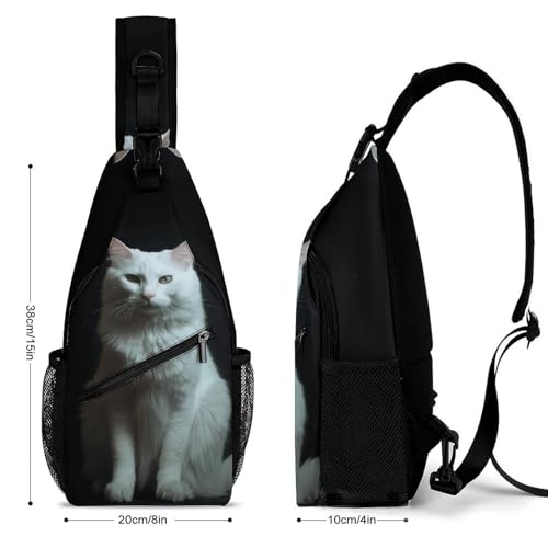 Bolso tipo bandolera blanco para viaje y senderismo miniatura 2