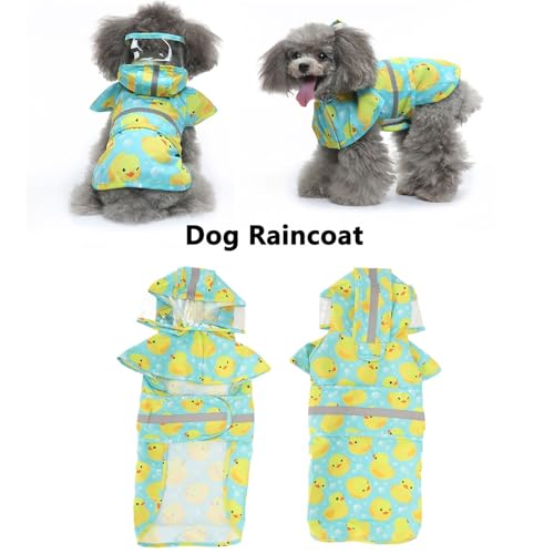 Veste de pluie pour chien M imperméable jaune à capuche - 3