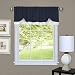 Achim Home Furnishings, Navy/White DRVL14NW12 Darcy Window Curtain Valance, 58" x 14"
