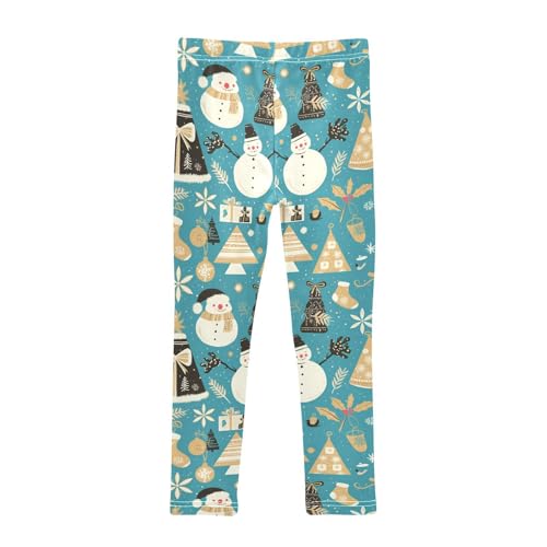 Black and White Christmas Elements Cartoon Kids Baby Girls Legging Comfortable High Waisted Dance Pants Sports2