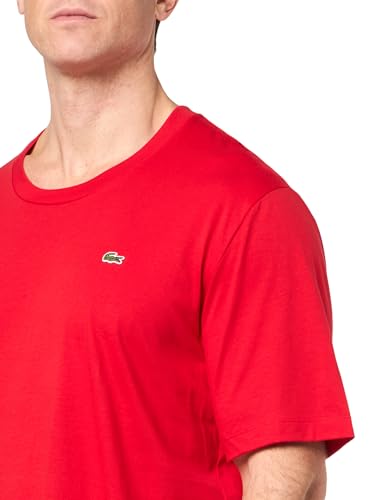 Image of Lacoste Men's Tall Fit V-Neck Short Sleeve Regular Fit Pima Cotton T-Shirt