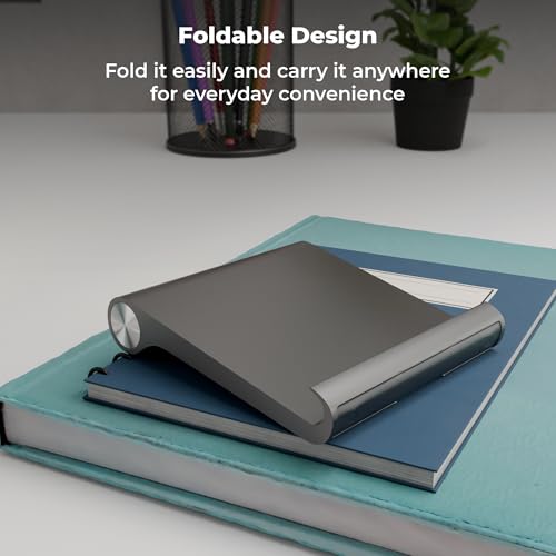 Image of Zebronics Foldable Mobile & Tablet Stand, Multi-Angle Adjustable, Supports Up to 30.48cm Devices, Lightweight & Portable Design (MTS30)