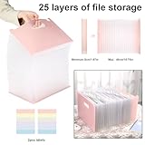 Candcamp Accordion File Organiser, 25 Pockets Expanding File Folders, A4/Letter Size, Document Organiser, Concertina Filing Boxes - Image 5