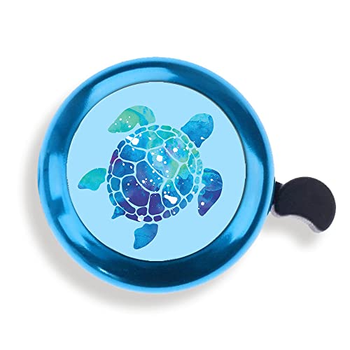 WIRESTER Blue Aluminum Round Bike Bell, Classic Ring Bicycle Bell,