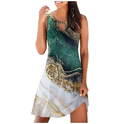 RMBLYfeiye Etuikleid Damen Satinkleid Satin Kleid Rundhals Leoparden Druck...