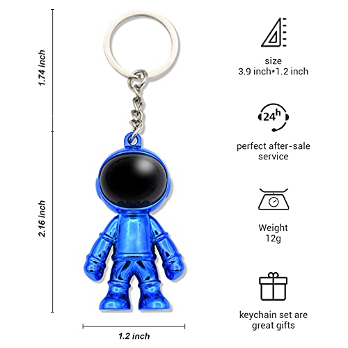 Men Creative Space Car Keychain Chain Ring For Office Backpack Purse Charm Keychains Cool Gifts (Tkr-All Blue) #TOP1