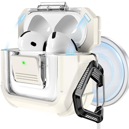 Image of RFUNGUANGO for AirPods 5 /4 Case (2026 /2024) with Lock, Desert Gray