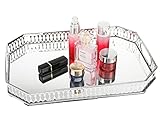 parfum silber 【Einzigartiges Design】Der Frisiertisch mit Spiegel hat eine Spiegelbasis und eine silberne Goldoptik, ohne Deckel ist die Aufbewahrung und Präsentation einfach. Verleiht einen eleganten und stilvollen Look. Die Höhe der Spiegelteller beträgt 4cm/1.6inch, perfekte Größe in der Schublade für mehr Platz.