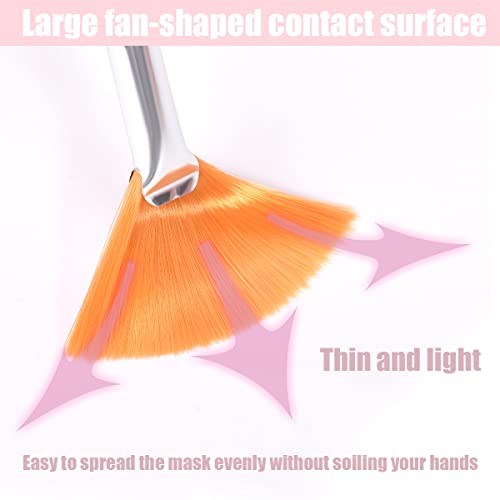 15 Pieces Fan Brushes Soft Facial Applicator Brushes Acid Applicator Brush Cosmetic Makeup Skincare Tools For Mud Cream #TOP2