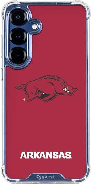 Skinit Clear Phone Case Compatible with Galaxy S25 - Officially Licensed University of Arkansas-Fayetteville Razorbacks Logo Design