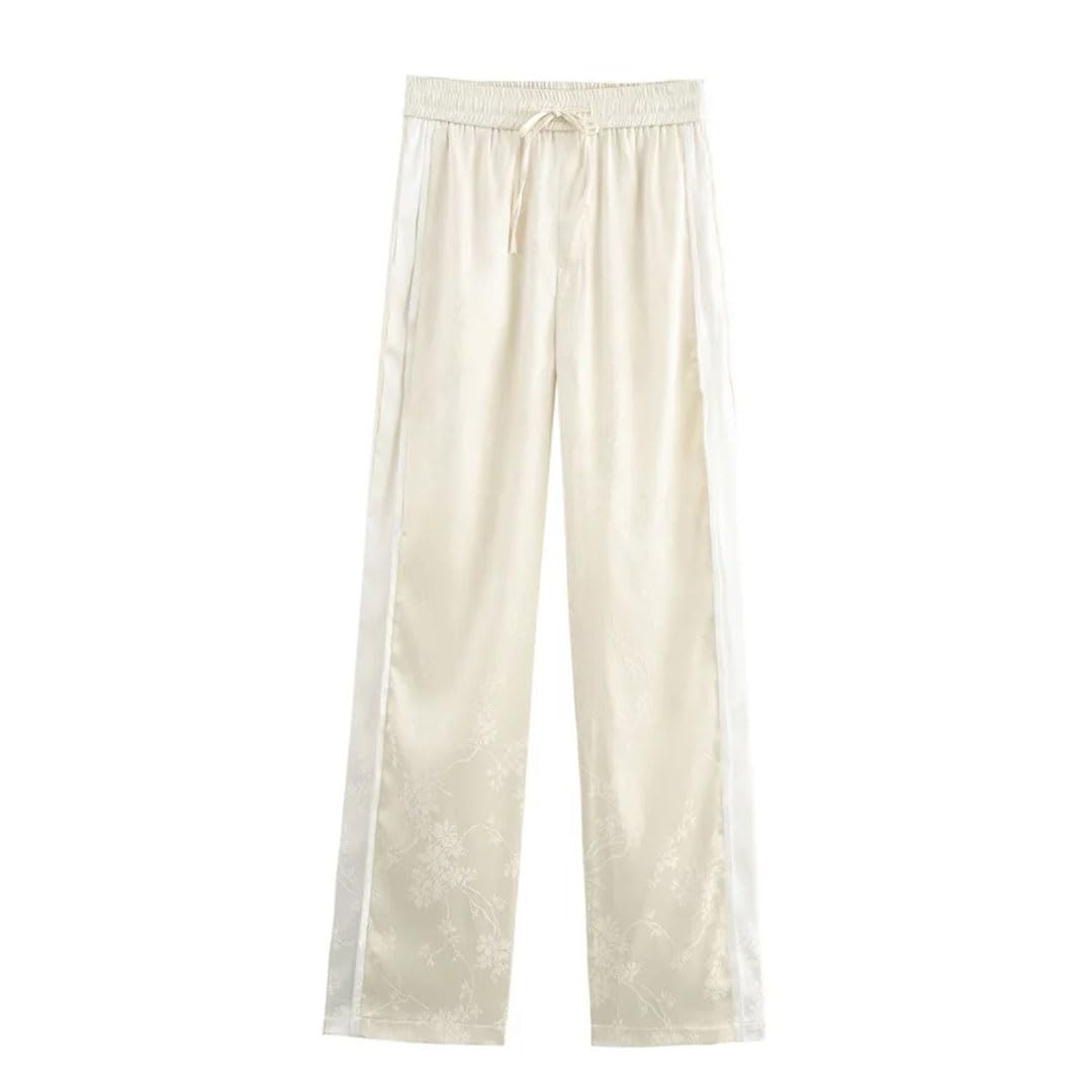 Stile delle donne Europeo E Americano Fiore Jacquard Camicia Pantaloni A Vita Alta Set