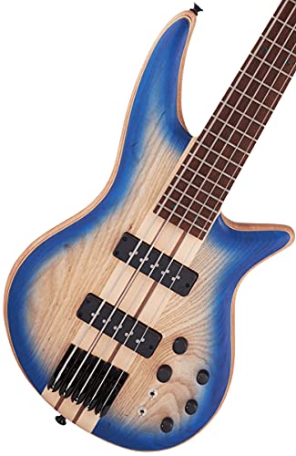 Jackson Pro Series Spectra V NT Blue Burst · Basse électrique - Les Beatles, Paul McCartney, John Lennon, RIngo Starr, George Harrison Jackson Pro Series Spectra V NT Blue Burst · Basse électrique