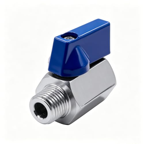 Image of Beduan 1 /4 NPT Mini Ball Valve 304 Stainless Steel Female x Male NPT Thread Shut-Off Valve(Pack of 2)