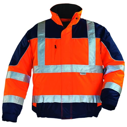 Warnschutzjacke, Warnjacke, Pilotenjacke orange/blau M