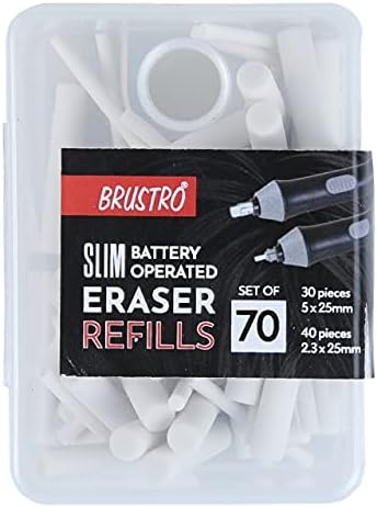 NUOBESTY 100Pcs Electric Eraser Refills - Replacement Eraser Cores For Battery Operated Pencils (White) - View #10