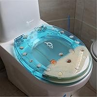 Transparenter Harz-WC-Sitz Mit Soft-Close-Funktion – Antibakteriell, Geräuscharm, Passt Auf U/V/O-förmige Toiletten – Länge 42-47 Cm (justierbar), Inkl. Edelstahlbeschläge