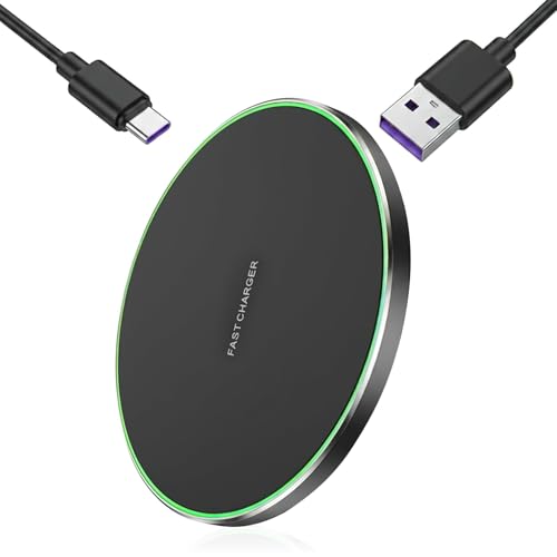 Cargador inalámbrico rápido de 35 W, cargador de inducción universal compatible con 16/15/14/13/12 Pro Max, Samsung Galaxy S25/S24/S23/S22/S21 Ultra, AirPods Pro, cargador inalámbrico con cable USB C