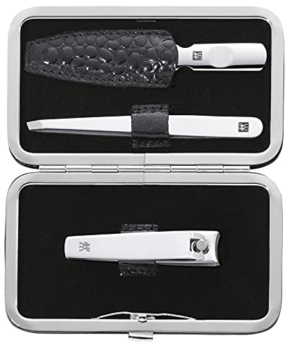 ZWILLING Maniküre Set Pediküre Kit, Nagelpflege Komplettset, Rindleder, Kroko Edition, 3-teilig, Schwarz – Bild 6