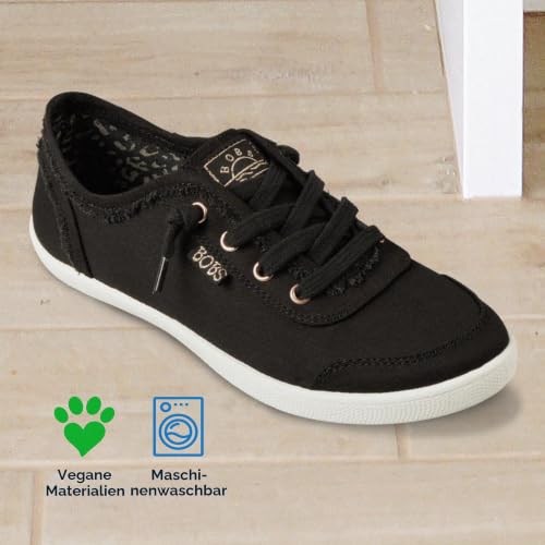 Skechers Damen Bobs B Cute Sneaker, Black Canvas, 38 EU – Ansicht 6