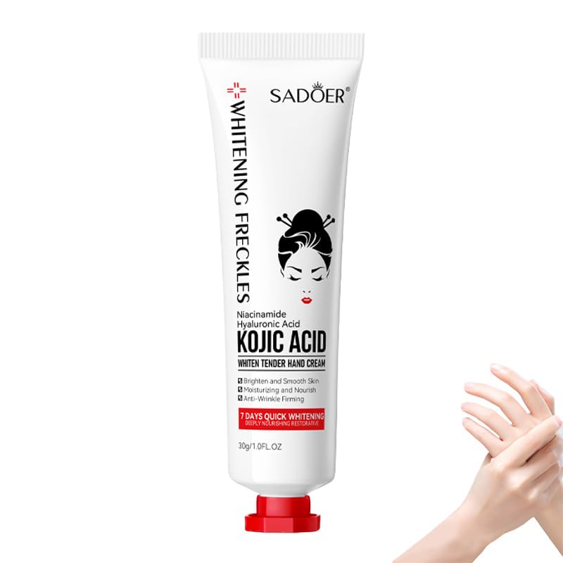 ACrema De Manos De ácido Kojico Sadoer, Crema De Manos De ácido Kojico Sadoer, Crema De Manos De ácido Kojico, Crema De Manos De ácido Kojico, Crema Tierna De ácido Hialurónico De Niacinamida (1pcs)