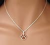 Natural Amber Sterling Silver PAWPRINT Paw Pendant & Optional Necklace (Cats & Dogs!) #1