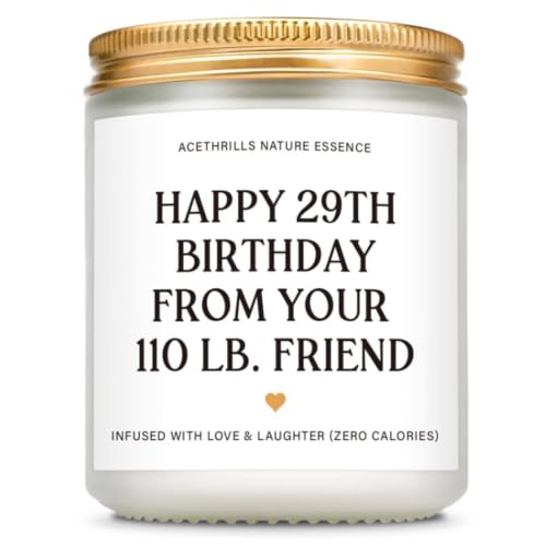 AceThrills Best Friend Birthday Gifts for Women Bestie Friendship Gifts for Women Unique, 40th 50th 65th 70th 75th 80th Birthday Gift for Woman her - Lavender Scented Candles (Your 110 Lb. Friend)