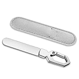 Stainless Steel Nail File Double Sided - Professional Metal Fingernail Toenail File for Home & Salon, Washable Reusable Durable Manicure Pedicure Tool