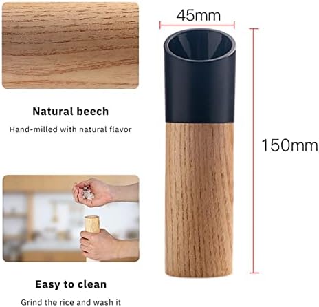 Adjustable Wooden Pepper Grinder Mill - Precision Ceramic Salt & Pepper Shaker - Perfect for Kitchen & Dining, Enhances Flavor - Ideal Gift for Cooking Enthusiasts