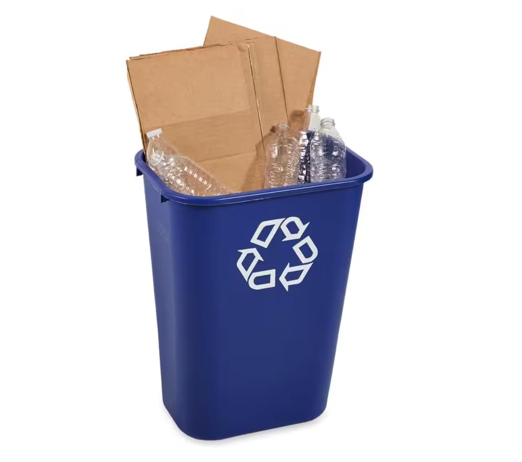 41-1/4 Quart Blue Large Deskside Recycling Bin TC00604