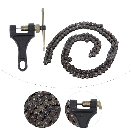 Cadena para motocicleta de 132 eslabones con juego de herramienta rompedor 6