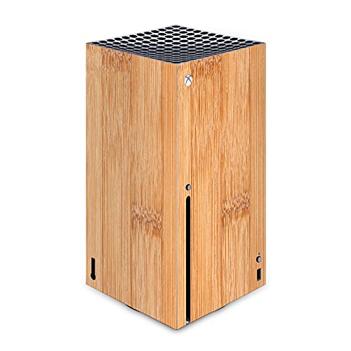 Autocollant vinyle Xbox Series X motif bambou marron clair PLdesign