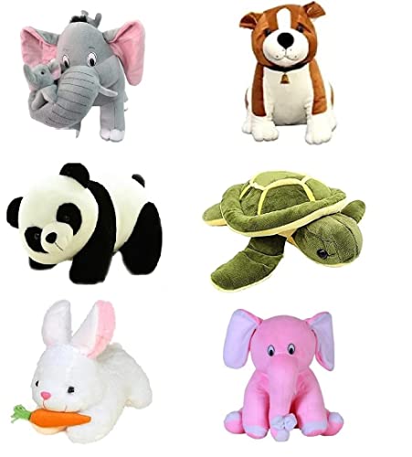 CMS Crop Elephant, Dog, Panda, Turtle, Rabbit, Pink Appu Soft Toy, Baby Toys, Kids Toy, Toy for Girl, Birthday Gift for Girl/Boys, Combo Pack of 6 (B0BR8B83FC) Amazon Price History, Amazon Price Tracker