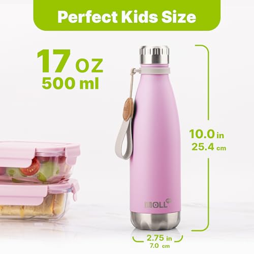 Image of 9 oz Stainless Steel Vacuum Insulated Water Bottle,BPA-Free,Purple Pink