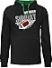 Produktbild Shirtracer American Football Deko Superbowl Party - Any Given Sunday Football - XL - Schwarz/Grün - Any Given Sunday Hoodie - JH003 - Hoodie zweifarbig und Kapuzenpullover für Herren und Damen