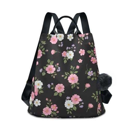 Sac à dos antivol rose floral protégez vos affaires avec ce sac de voyage tendance