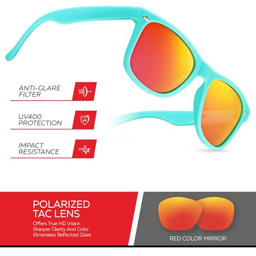Image of Retro Rewind Polarized Sunglasses for Women Men - UV400 Classic Square Vintage Shades Trendy Unisex Sun Glasses
