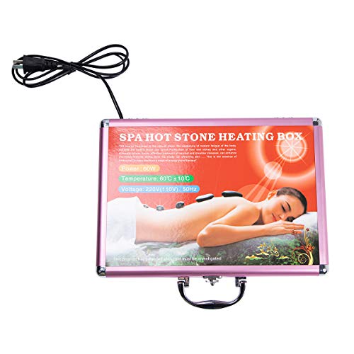 Hot Stones Massage Kit, 20Pcs Portable Smooth And Natural Basalt Hot Rocks Set Massage Stone Warmer With Heater Box For Spa Body Relaxing Massage Therapy #TOP4