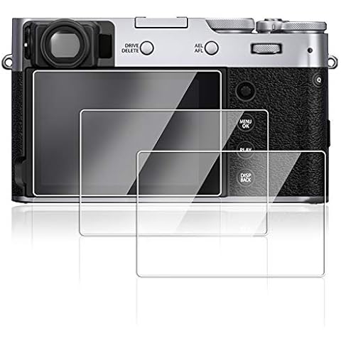 AFUNTA 3 Pack Anti-scratch Screen Protector for Fujifilm X100V, Tempered Optical Glass 9H Invisible Protective Screen Guard for Fujifilm X100V Digital Camera Cover