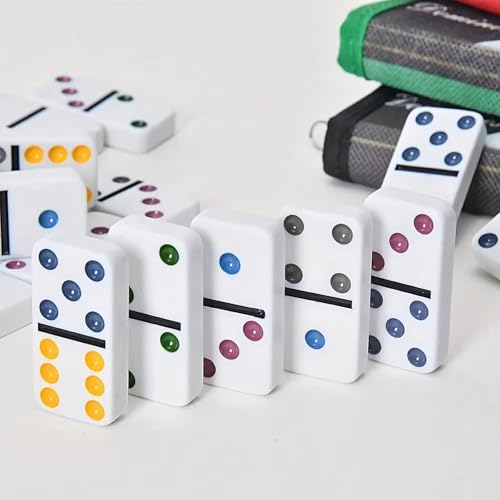 Juego de Dominoes LuckyWish con 28 piezas y estuche rojo miniatura 4