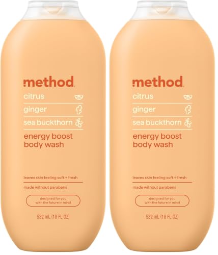 Image of Method Body Wash, Energy Boost, Paraben and Phthalate Free, 18 oz (Pack of 2)