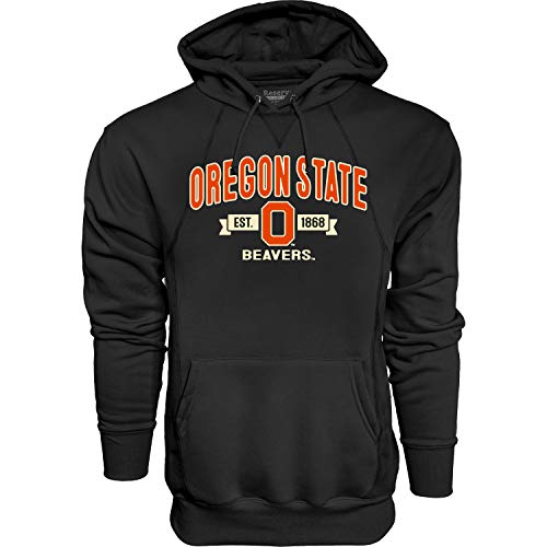 Reserve Collection by Blue 84 NCAA Oregon State Beavers Mens Vintage Fleece Vault Hoodie, Oregon State Beavers Black, Medium