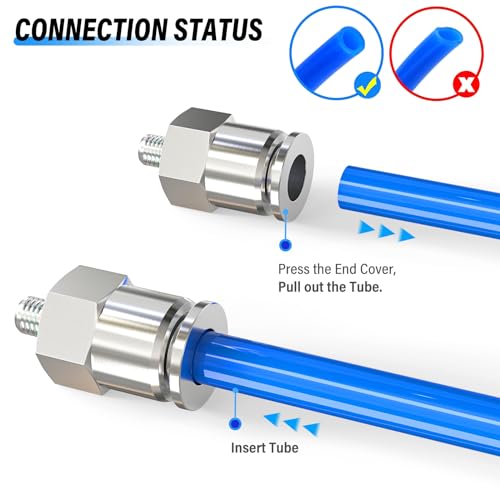 Conector neumático de 6 mm PC6-M5 macho recto inoxidable 7