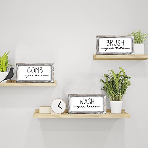 3 Pcs Bathroom Wood Sign - image 3