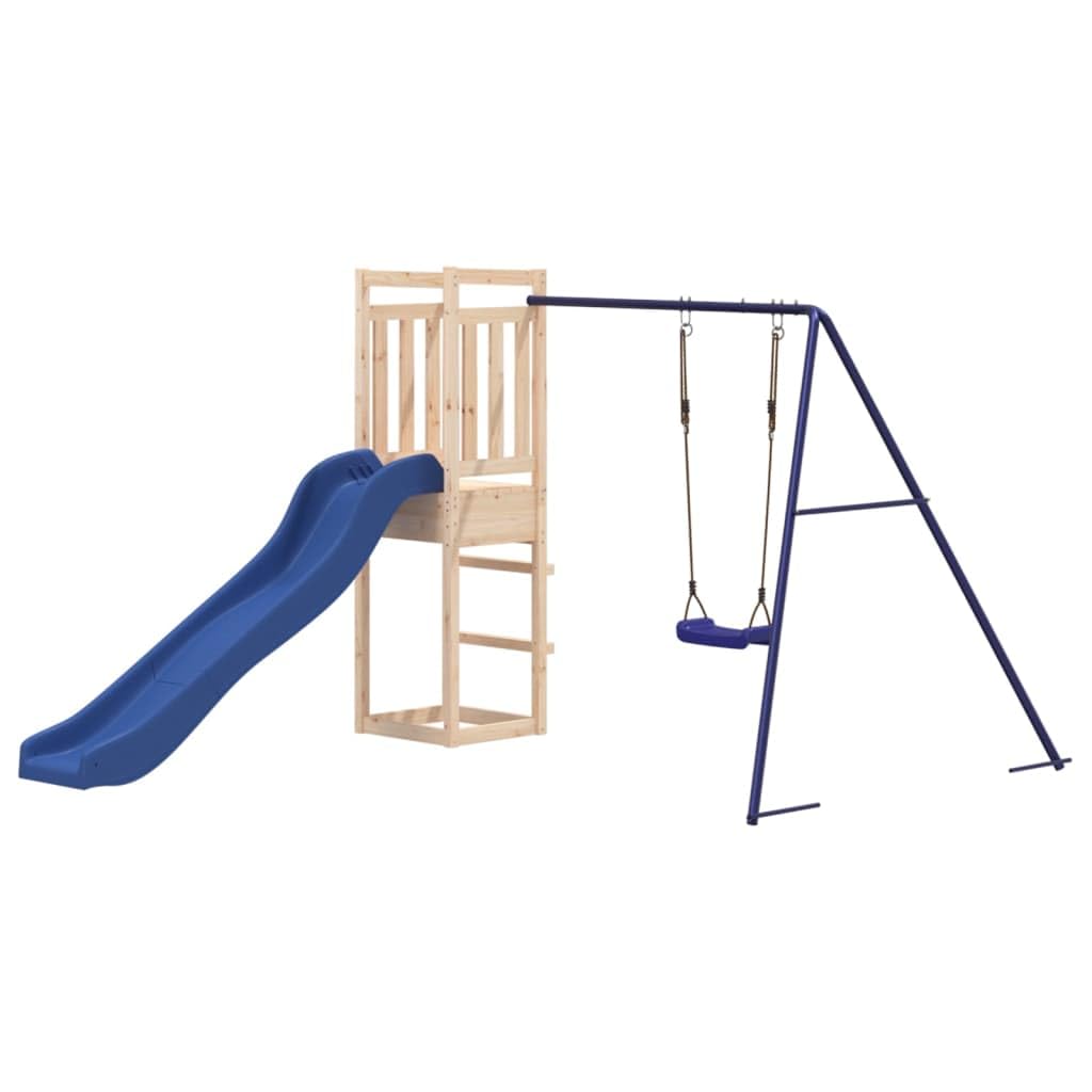 vidaXL Spielturm, Klettergerüst mit Rutsche Schaukel, Kinder Kletterturm, Spiel-Zubehör für Garten, Holz Spielplatz Spielhaus, Imprägniertes Kiefernholz