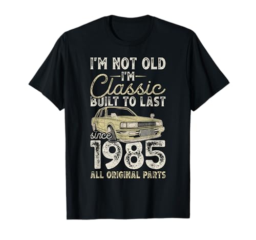 40th Birthday, Since 1985, Classic Car, 40 Years Old T-Shirt